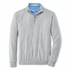 Peter Millar Crown Crest 1/4 Zip - British Grey