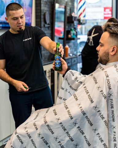 Heineken 0.0 sponsors Fade Room barbershop in Toronto, Ontario. Canada's Favorite barbershop