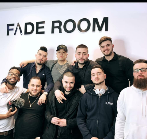 Famos with Claudio and Fade Room crew Toronto, Ontario. #barbershopconnect