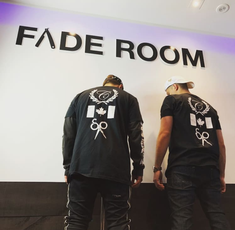 Famos and Claudio the barber host a barber look and learn in Toronto's Fade Room barbershop