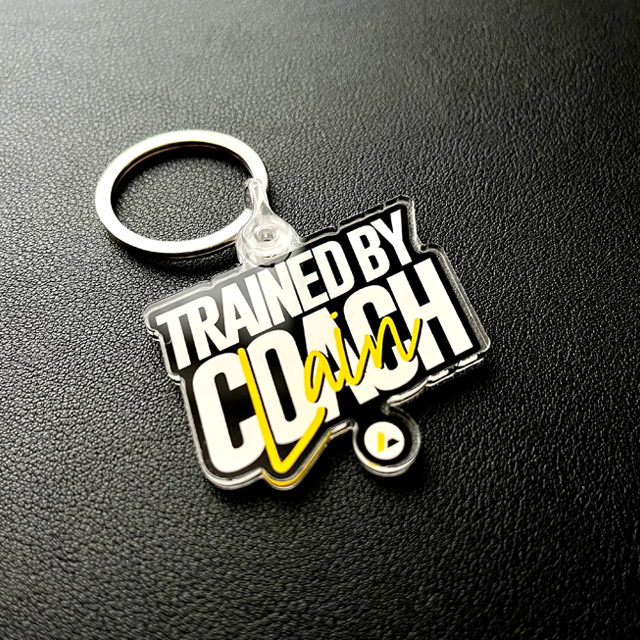Trained by Coach Lain Keychain