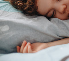 A child getting comfortable sleep