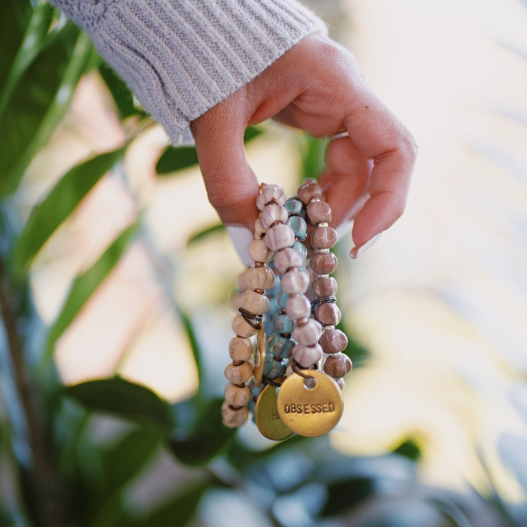 SPRUCE IT UP BEADED MESSAGE BRACELET