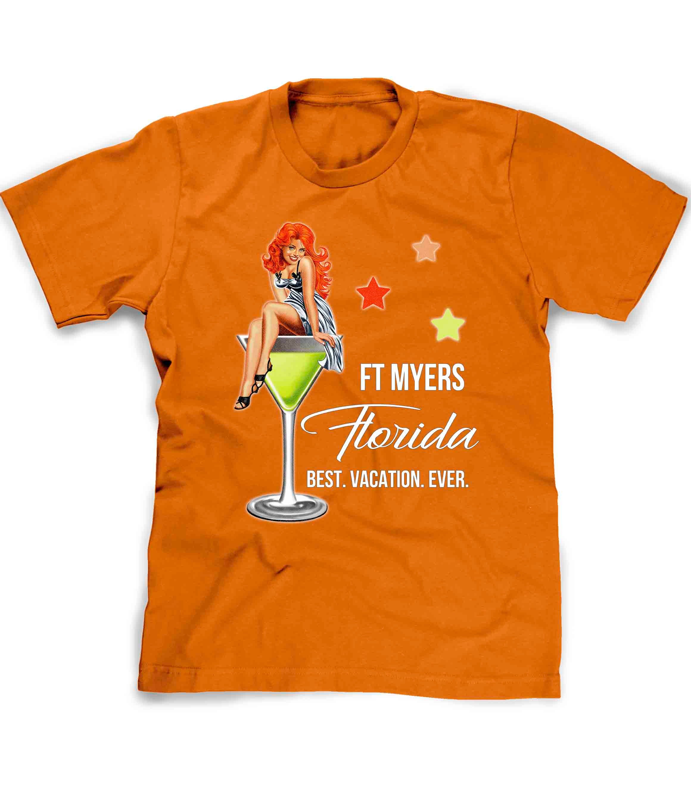 Ft Myers Florida Shirt in orange - custom