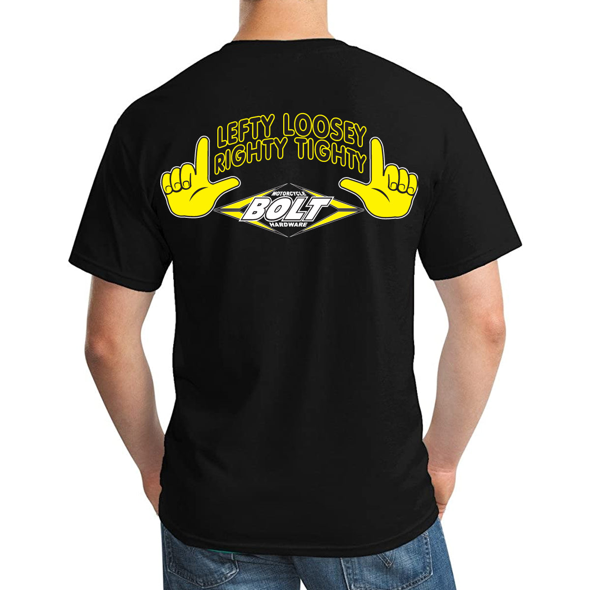 Righty Tighty Lefty Loosey Crew Neck T-Shirt – Bolt Motorcycle Hardware