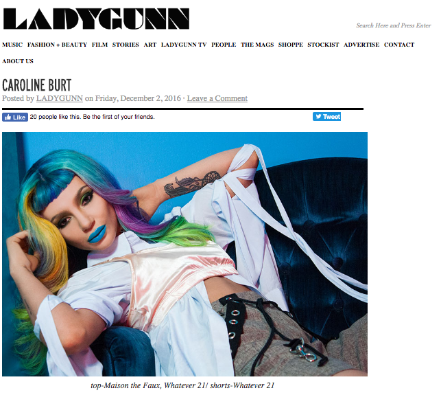 Ladygunn Magazine Caroline Burt in Whatever 21