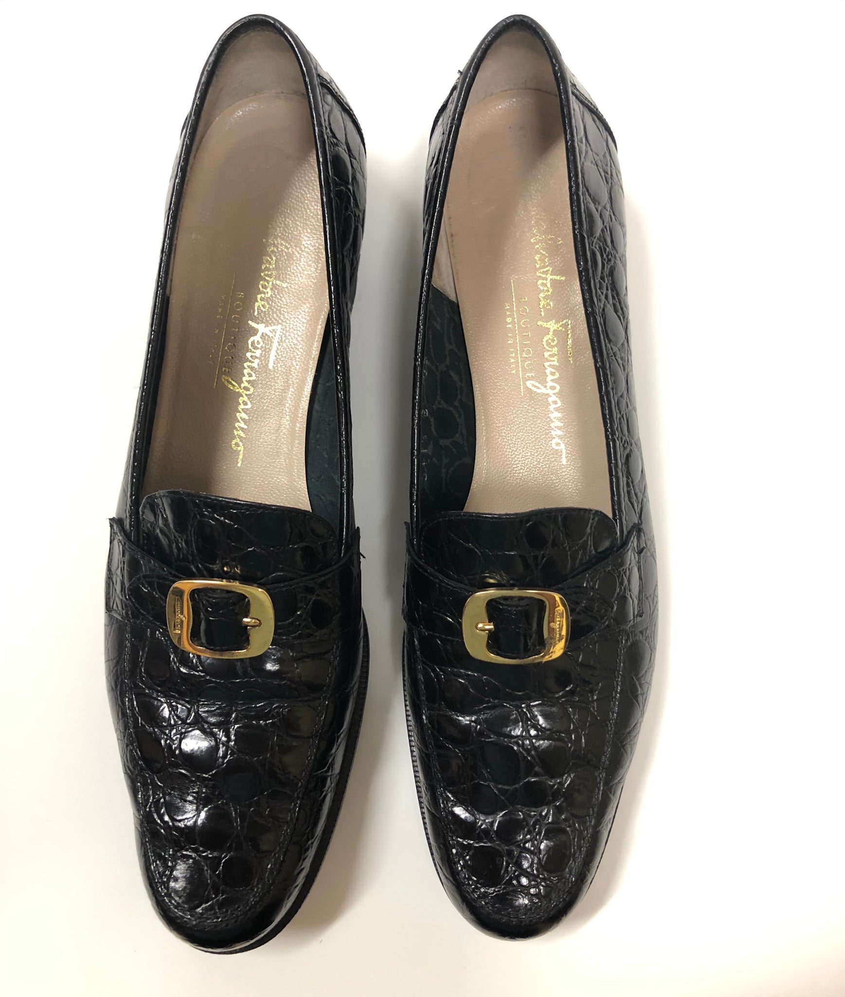 ferragamo crocodile loafers