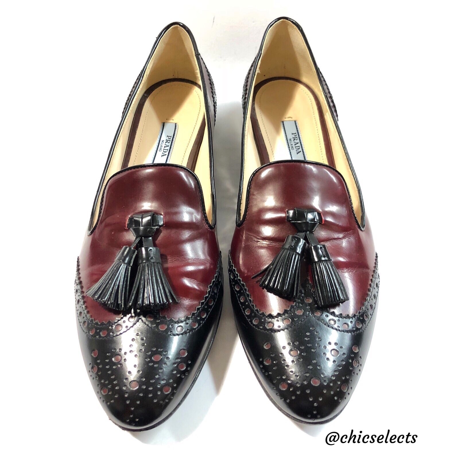 prada tassel loafers