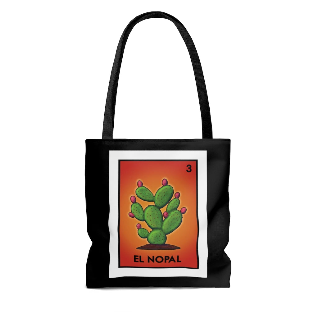 El Nopal Loteria Mexican Bingo Tote Bag (Black) – CasaQ