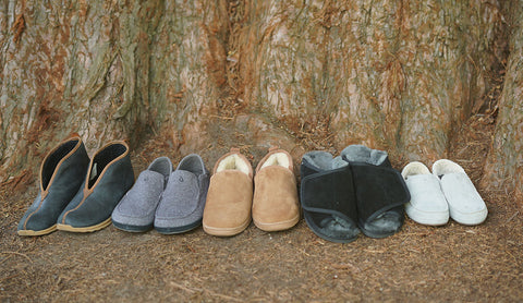 A few of our favorite camping slippers in their happy place. Photo: Steve Andrews
