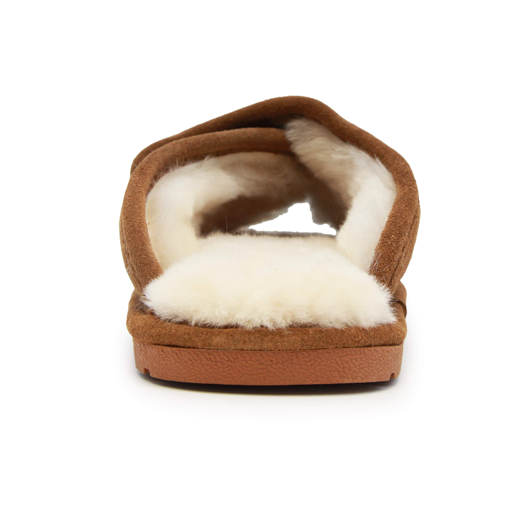 sheepskin open toe slippers