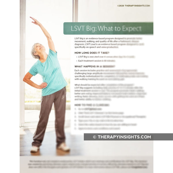 LSVT Big Frequently Asked Questions Therapy Insights