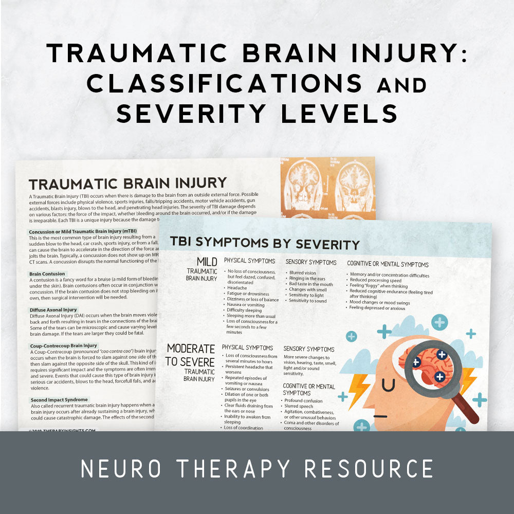 Traumatic Brain Injury Classifications And Severity Levels Therapy