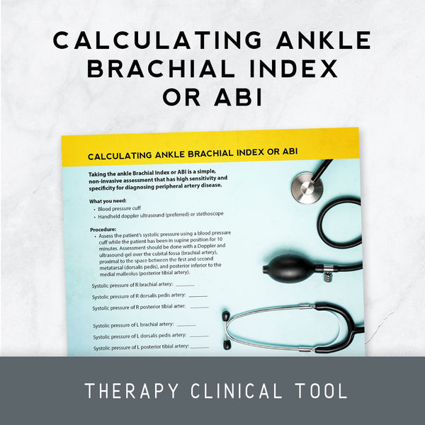 Calculating Ankle Brachial Index or ABI Therapy Insights