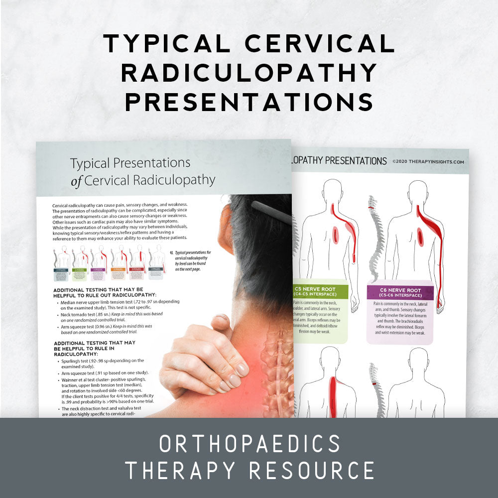 Typical Cervical Radiculopathy Presentations Therapy Insights 9645
