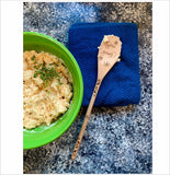 Rose natural wood spoon 12" serving cooking utensil