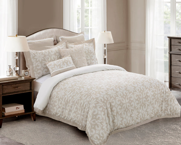 Montrose Jacquard Comforter Set in Neutral - Wonderhome