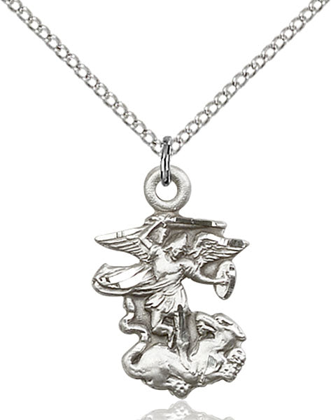 sterling silver saint michael pendant