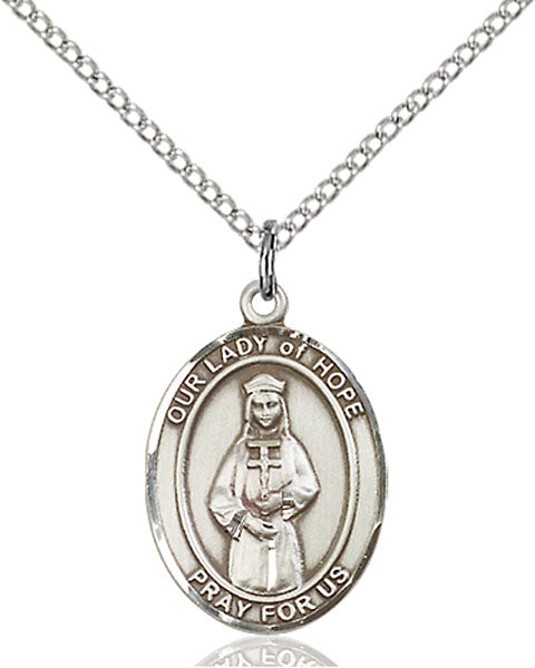 Sterling Silver Our Lady of Hope Necklace Set