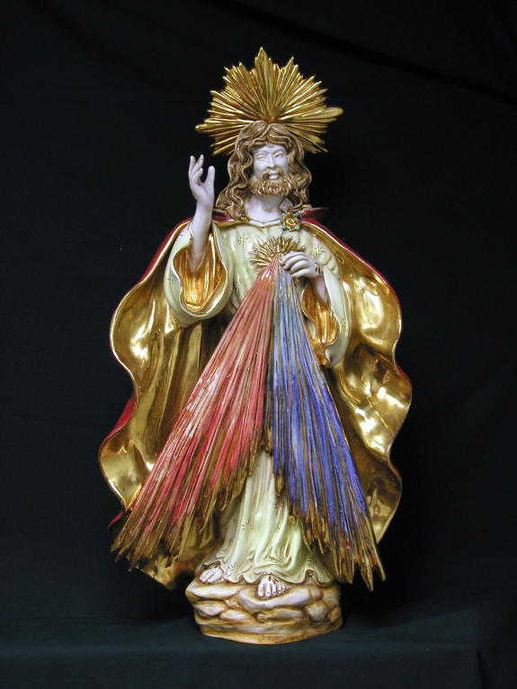 Divine Mercy Hand-Painted Ceramic 14X26-inch