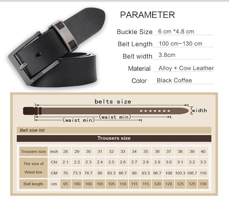 DINISITON Cow Genuine Leather Belts for Men | Shop Avenue Store | Men ...