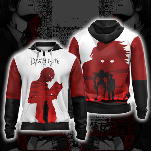 Death Note New Style Unisex Zip Up Hoodie Wackytee