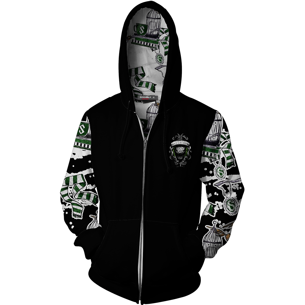 The Slytherin Snake Harry Potter New Collection Zip Up Hoodie - WackyTee