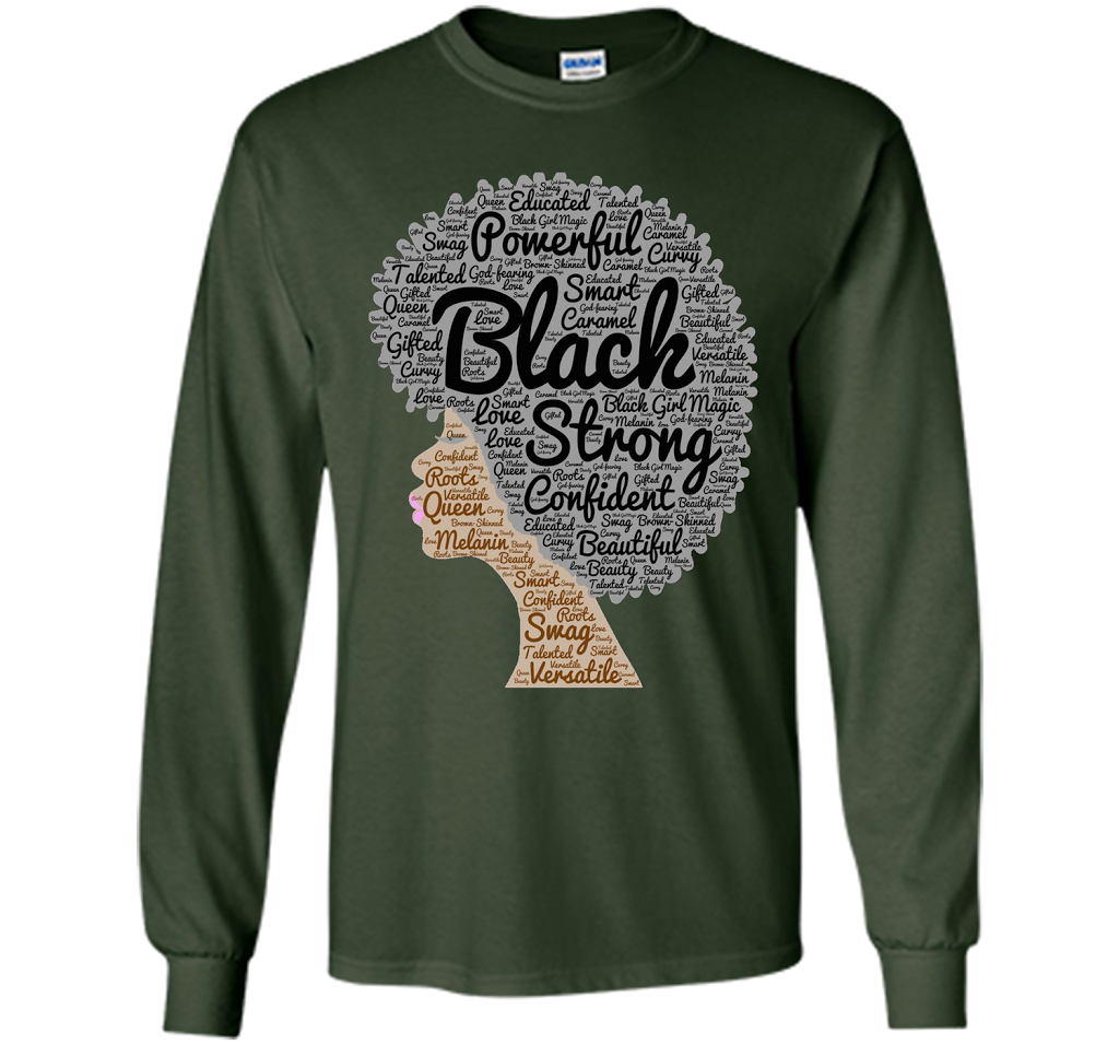 Afro Word Art Natural Hair T Shirt For Black Women Shirt Wackytee