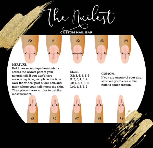 Press On Nail Sizing Chart False Nail Length & Shape Chart