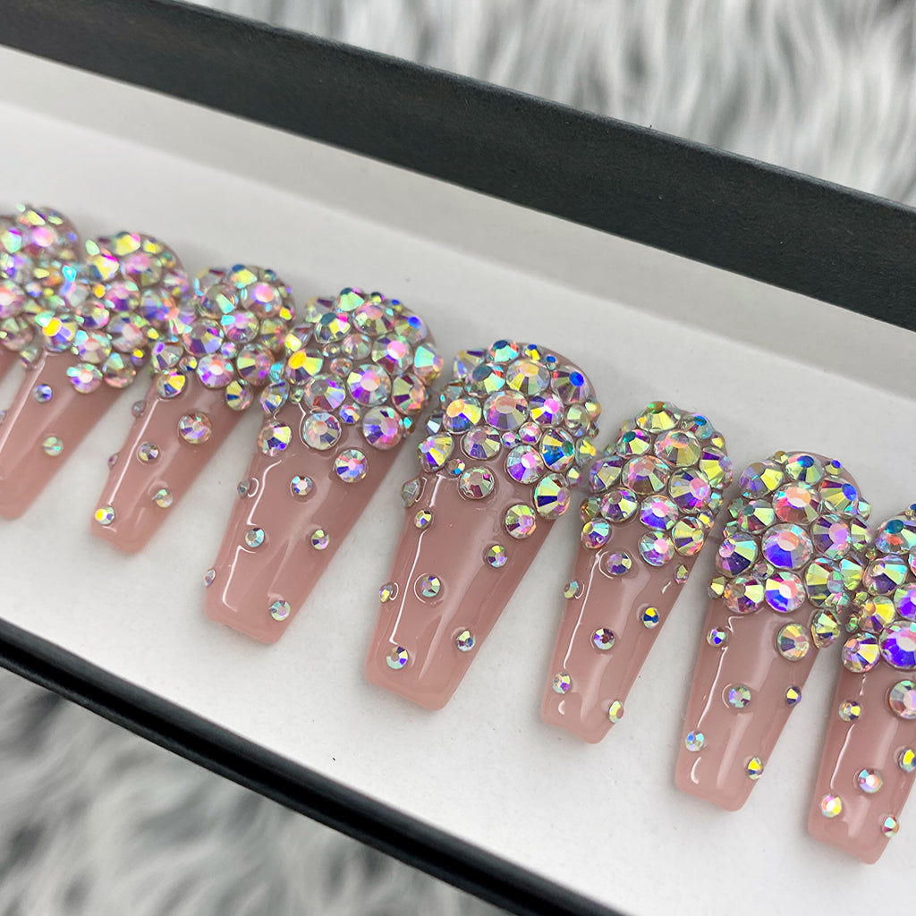 Crystal Galore Blinged Out Nails | The Nailest