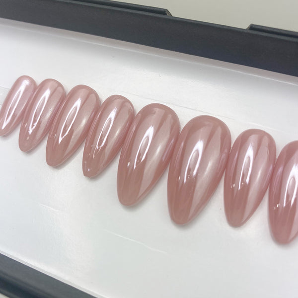 Instant Luxury Acrylic Press-on Nails- Watermelon Sugar- C-Curve Long Coffin