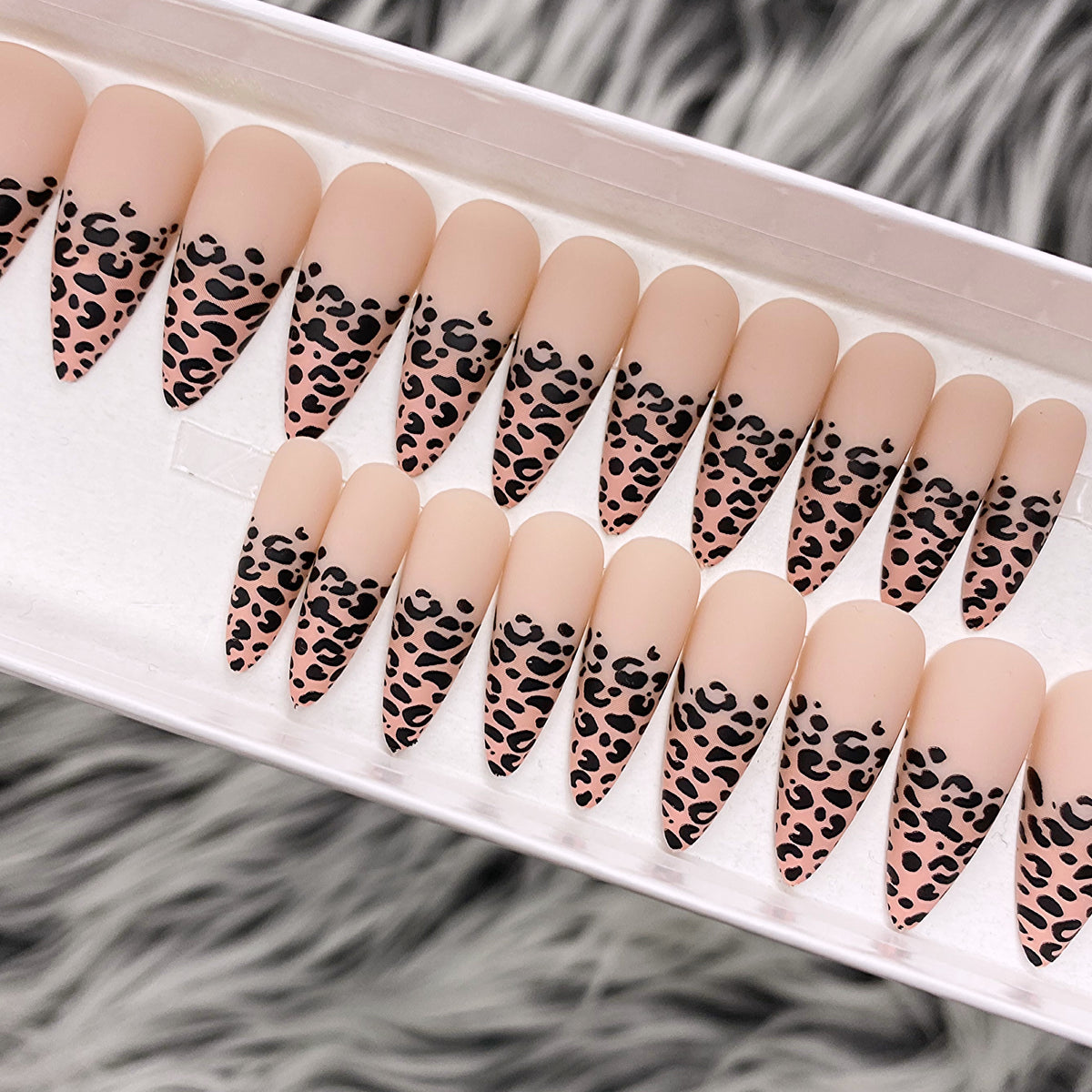 Cheetah Ombre French Tip Press On Nails | The Nailest