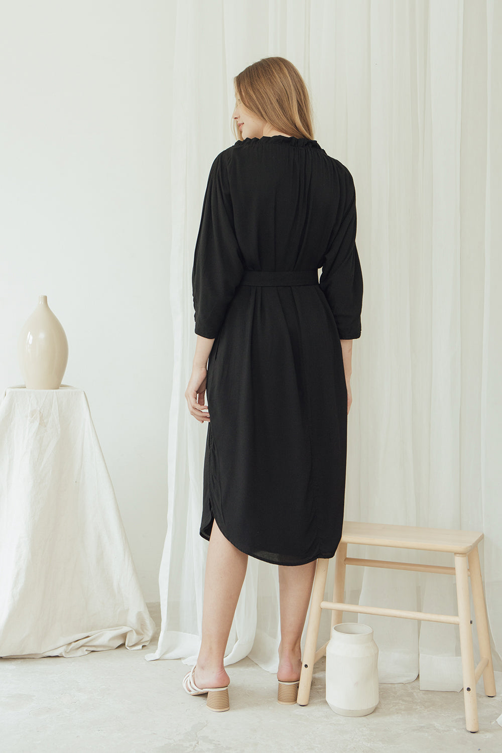 Isabelle: Black Kaftan Dress | Beddoni