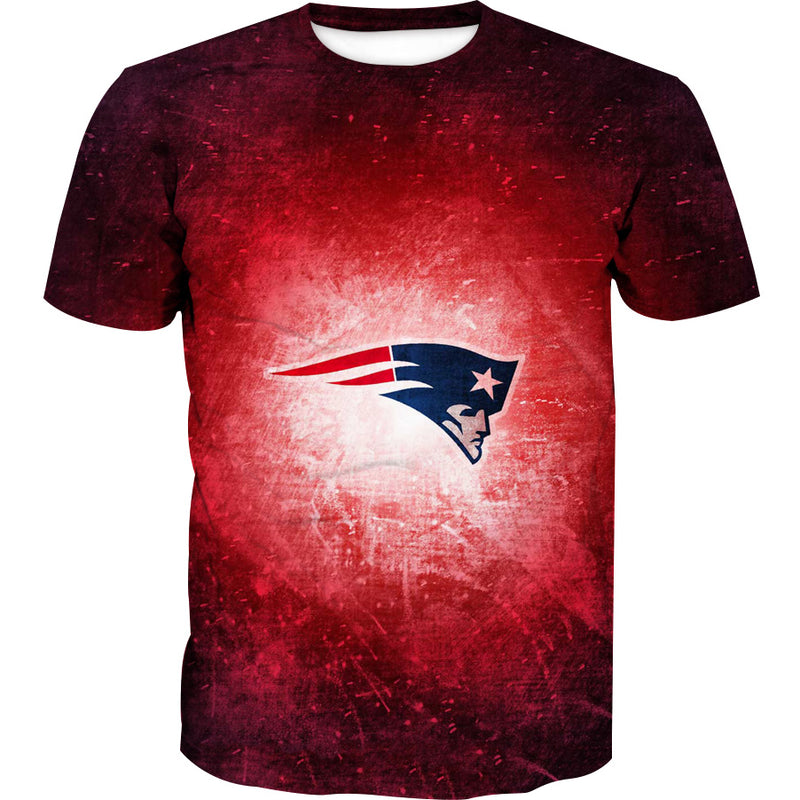 red new england patriots t shirt