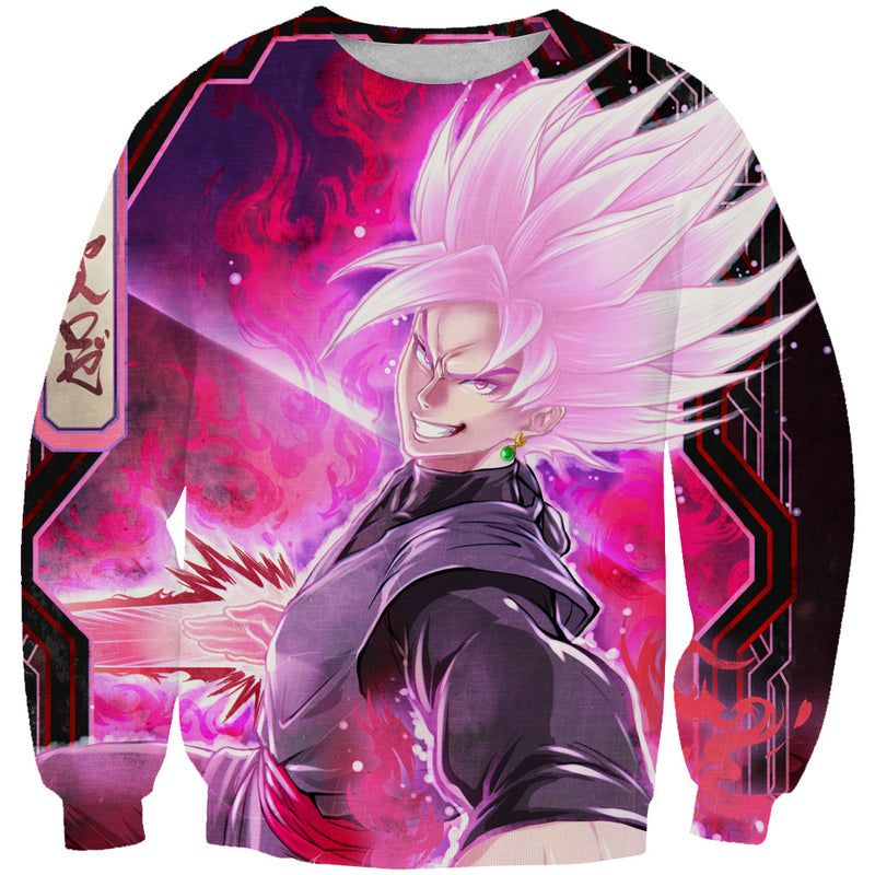 goku black rose sweater