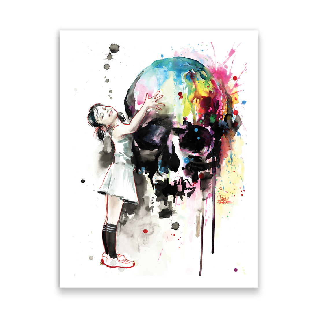 Little Girl Big Steel ( Signed Art Pack) by Lora Zombie. All artwork  purchases directly support the artist.