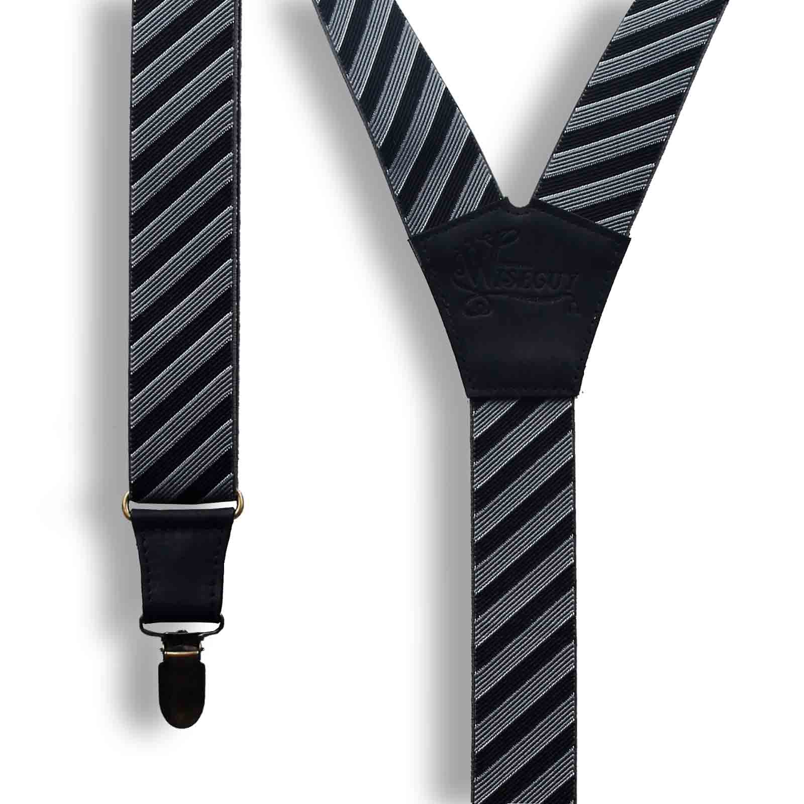 Suspenders Wide Black Elastic