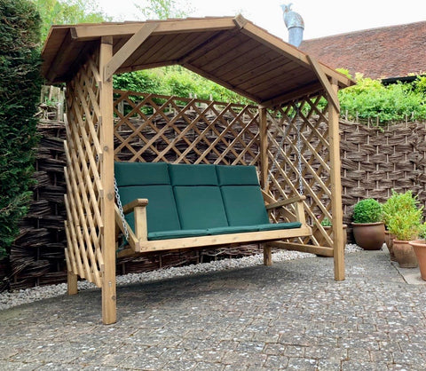 apex luxury wooden garden swing seat