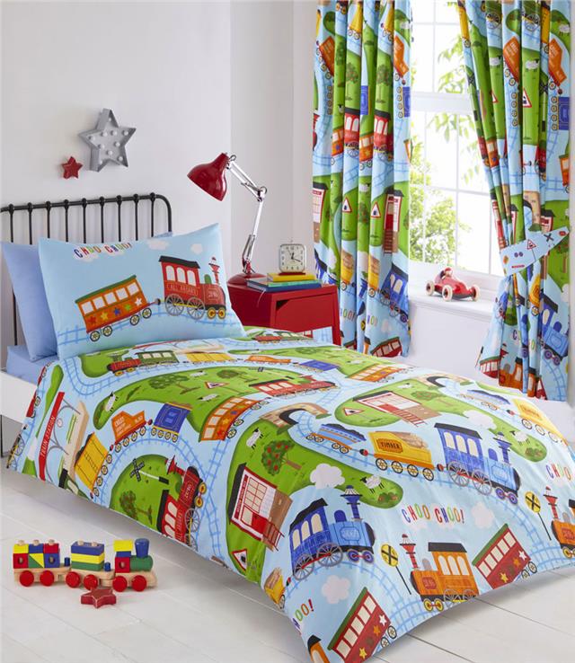 Toy Train Bedroom Range Duvet Cover Sets And Or Curtains