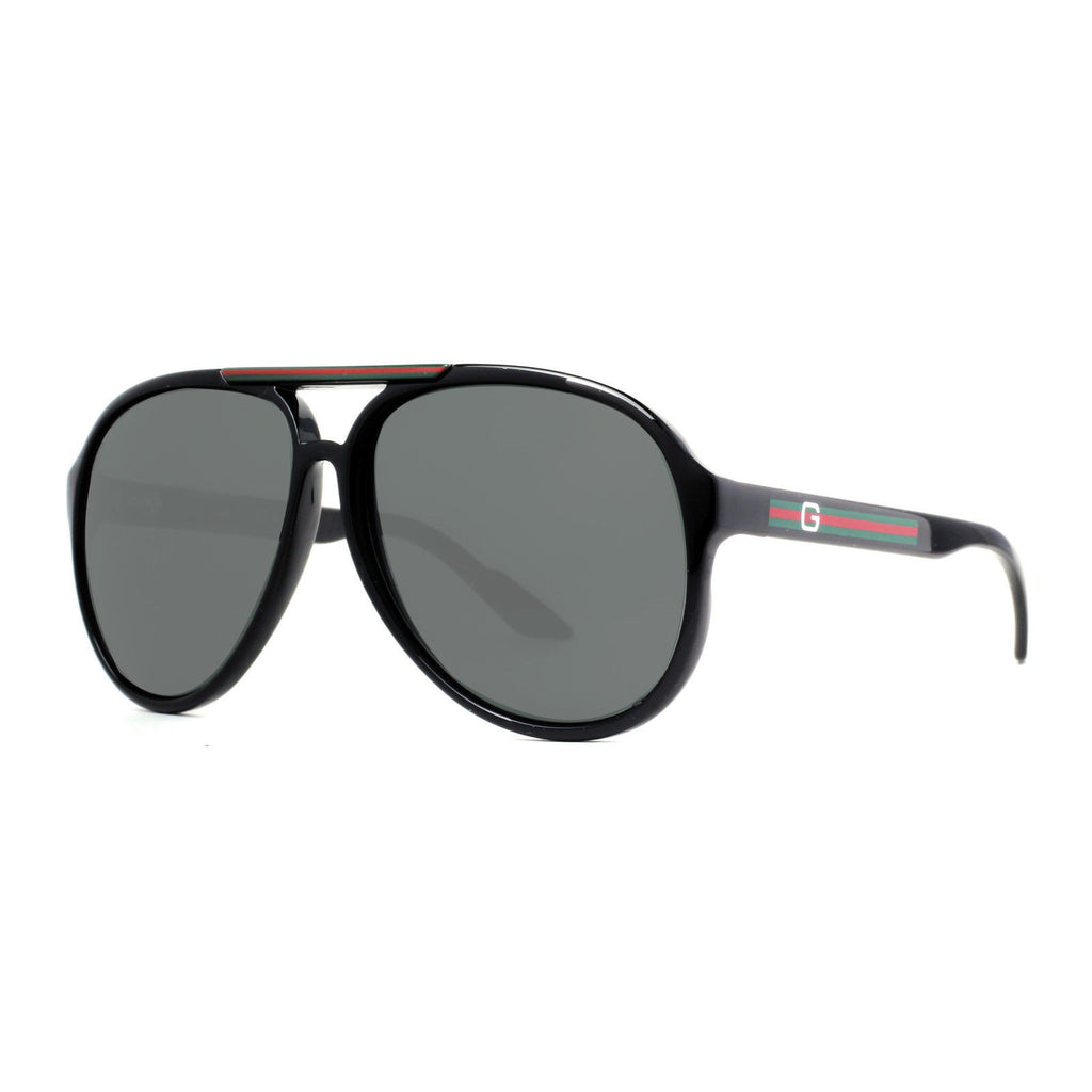 black gucci aviator sunglasses