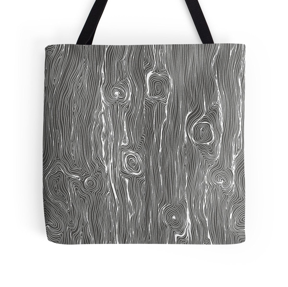 Tote Bag 'Dark Grey Wood Grain'