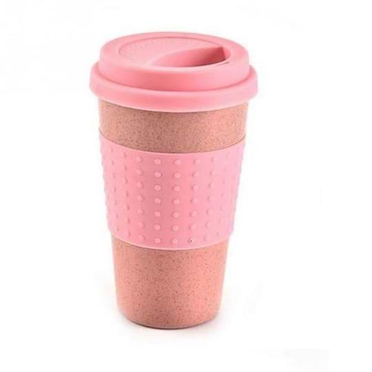 pink disposable coffee cups