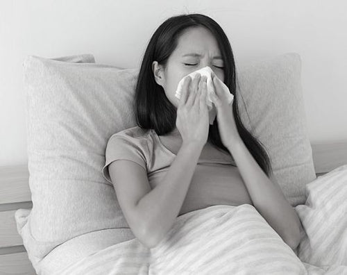 Woman suffering due to Dry Air