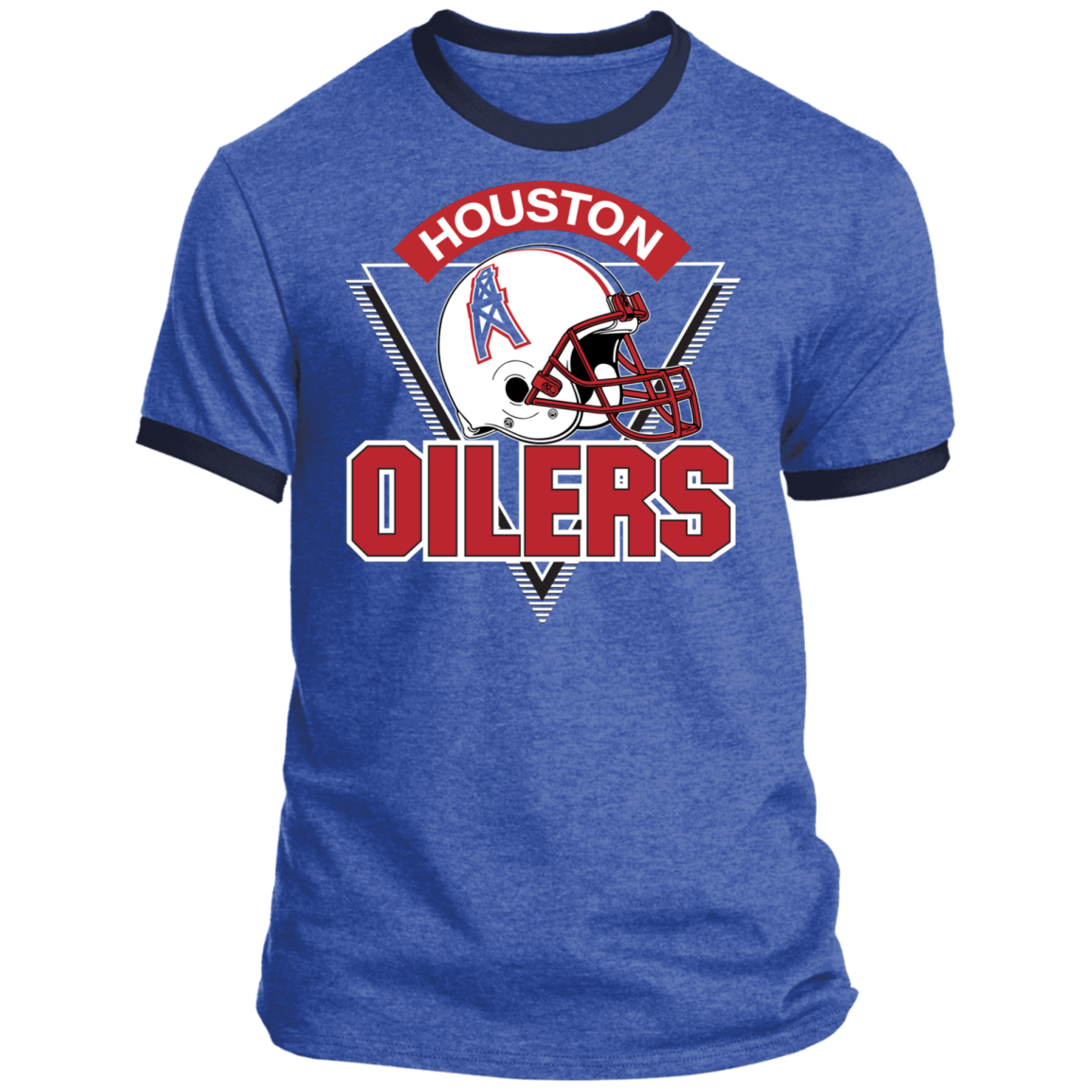 Lids Houston Oilers '47 Franklin Wooster Throwback Long Sleeve Hoodie T- Shirt - Heathered Gray