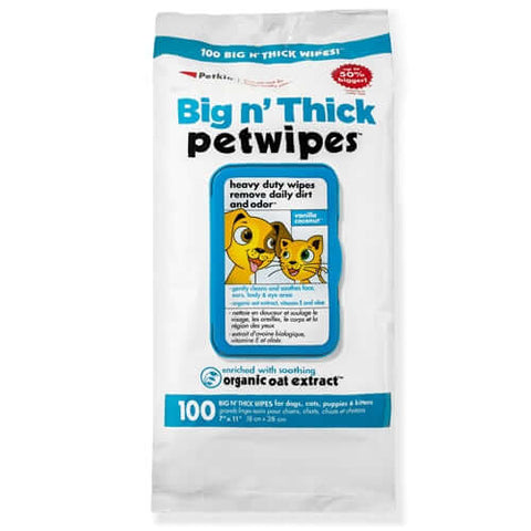 PetKin Big N' Thick Pet Wipes (100 Wipes) – THE DOGFATHER