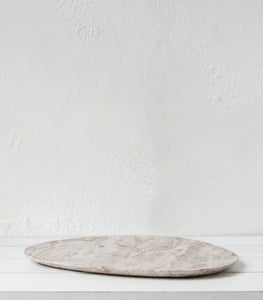Curved Marble Plate / Fossil