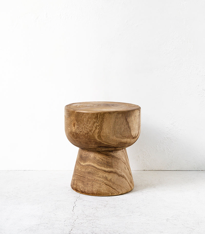 Hardwood Side Table Stump Indie Home Collective