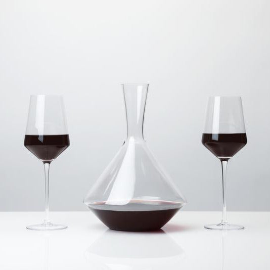 Viski Seneca Modern Wine Glasses - Long Stem Wine Glass Set for