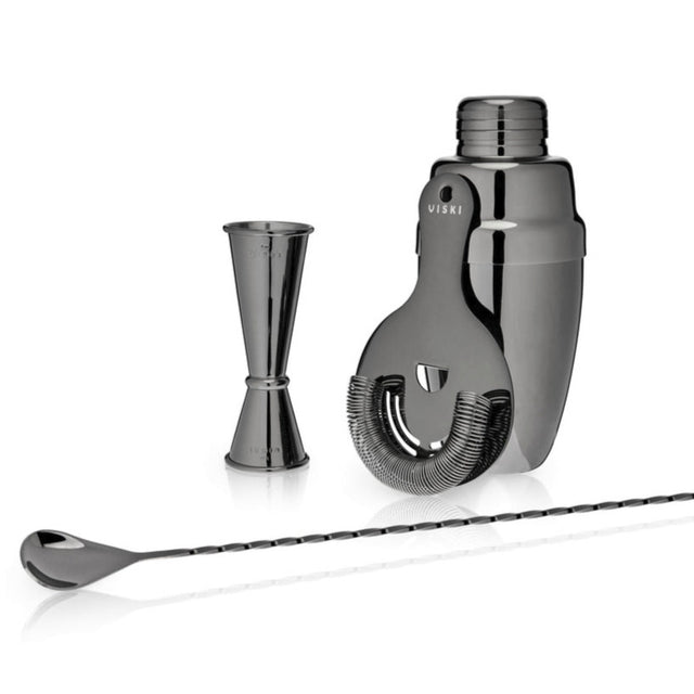 Viski Gunmetal Weighted Stainless Steel Barspoon, Japanese Twisted Stem  Handle, Teardrop Weight