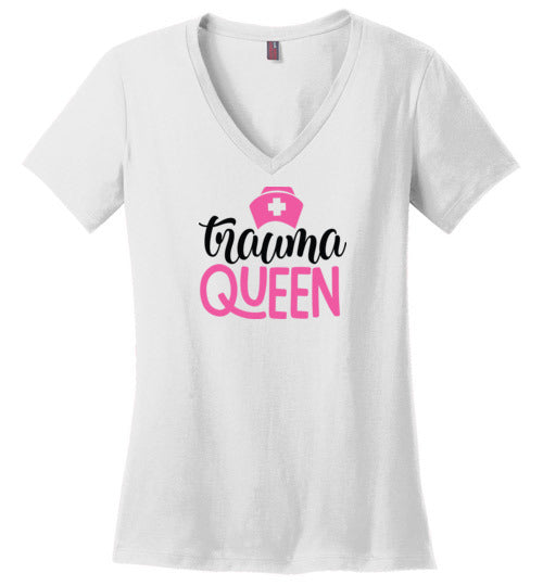 Trauma Queen V-Neck T-Shirt